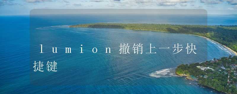 如何撤销Lumion中的上一步操作 - BIM,Reivt中文网