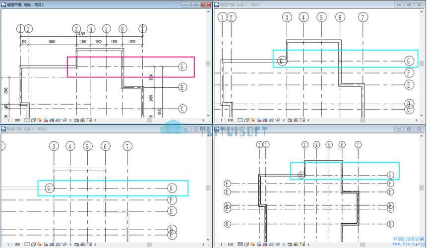 Revit轴网标注延伸至各层楼面 - BIM,Reivt中文网
