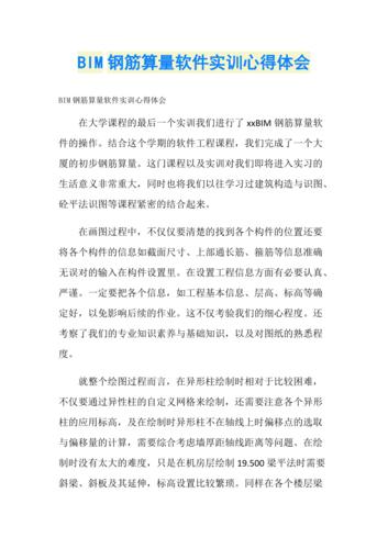 2000字的BIM软件实训总结与心得 - BIM,Reivt中文网