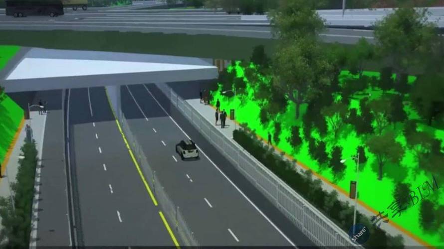 BIM技术在市政工程道路设计中的应用效果图