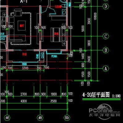 CAD建筑平面图绘制教程示例图片 - BIM,Reivt中文网