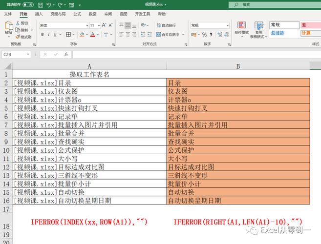如何制作Excel表格的目录步骤 - BIM,Reivt中文网