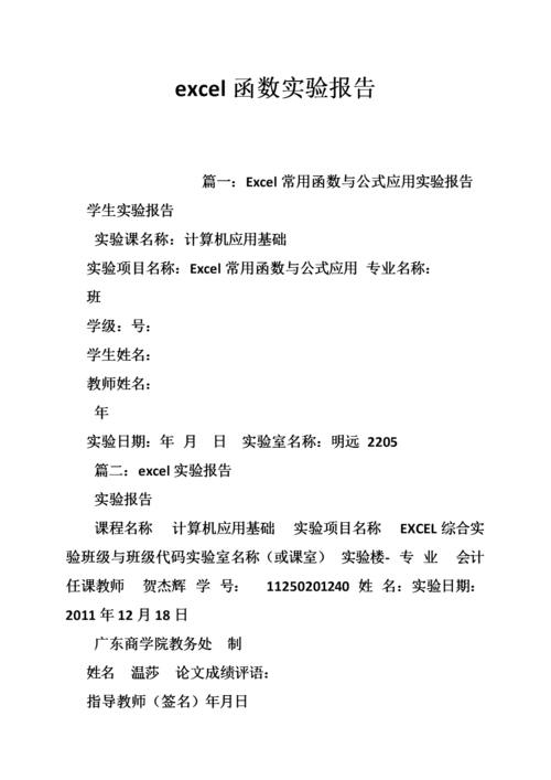 Excel实验报告总结：电子表格处理实验报告 - BIM,Reivt中文网