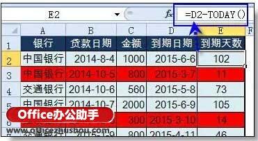如何设置Excel函数公式，实现日期到期自动提醒并将临近日期标记为红色 - BIM,Reivt中文网