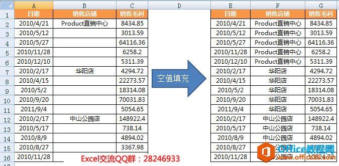 如何使用Excel快捷键进行选择和定位，以及如何填充空值 - BIM,Reivt中文网