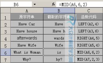 Excel中的字符截取函数：表格中的字符截取 - BIM,Reivt中文网
