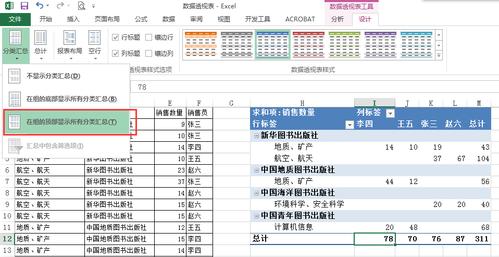 高效利用Excel的数据透视表进行多项分类汇总 - BIM,Reivt中文网