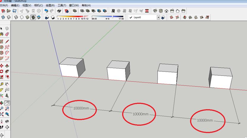 如何在SU和草图大师中连续复制相同距离的多个物体？ - BIM,Reivt中文网