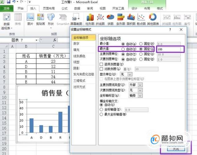 如何修改Excel图表纵坐标的数值范围和刻度 - BIM,Reivt中文网
