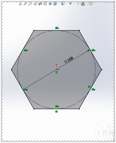 如何使用CAD画一个边长为24的六边形 - BIM,Reivt中文网