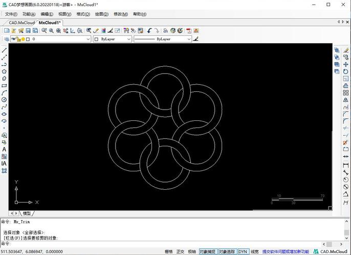 如何使用CAD绘制六连环图案 如何使用CAD绘制六连环图案 - BIM,Reivt中文网
