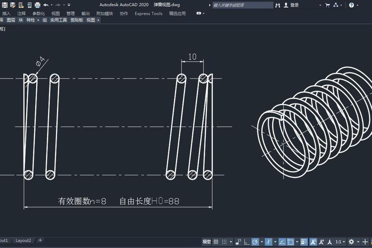 CAD建模弹簧的详细教程及技巧 - BIM,Reivt中文网