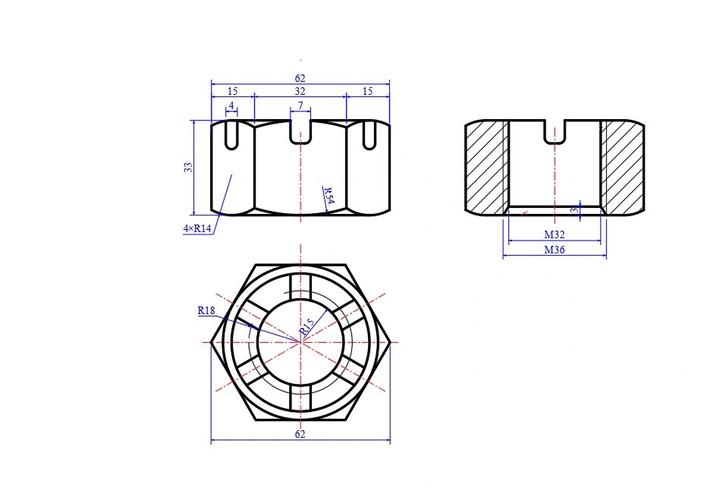 详解AutoCAD绘制六角螺母图文教程 - BIM,Reivt中文网