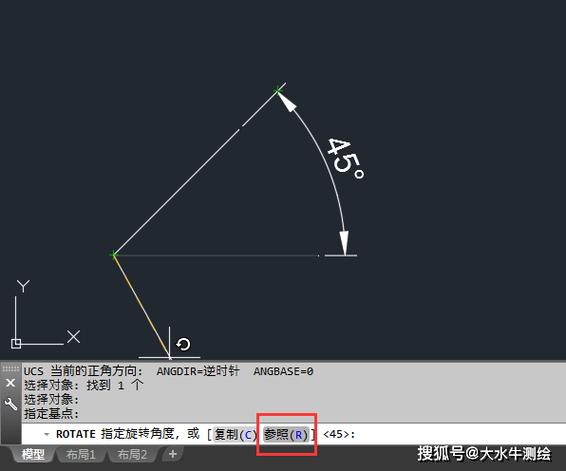 CAD角度旋转方向的确定方法 - BIM,Reivt中文网