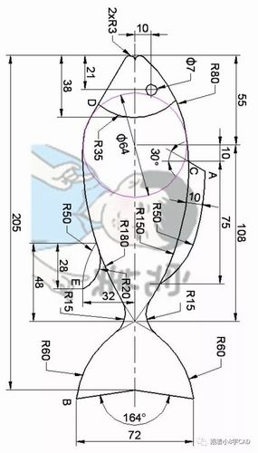 如何使用CAD绘制逼真的鱼图案 如何使用CAD绘制逼真的鱼图案 - BIM,Reivt中文网