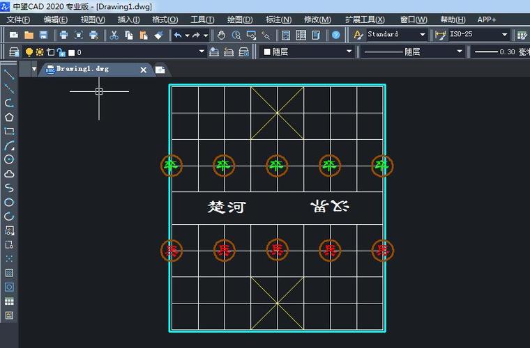 如何在CAD中绘制象棋棋盘 如何在CAD中绘制象棋棋盘 - BIM,Reivt中文网