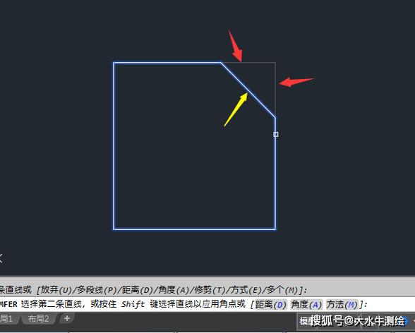 CAD中的倒角操作：指定长度和角度 - BIM,Reivt中文网