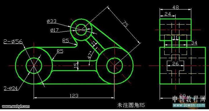 绘制简单二维图形的CAD示例 绘制简单二维图形的CAD示例 - BIM,Reivt中文网