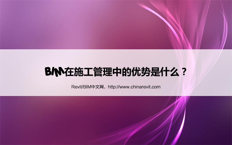 BIM,Revit中文网-BIM在施工管理中的优势是什么？