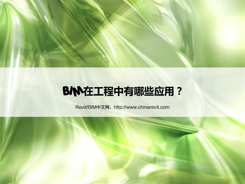 BIM,Revit中文网-BIM在工程中有哪些应用？