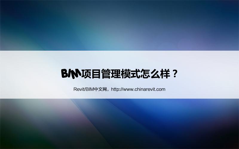 BIM,Revit中文网-BIM项目管理模式怎么样？