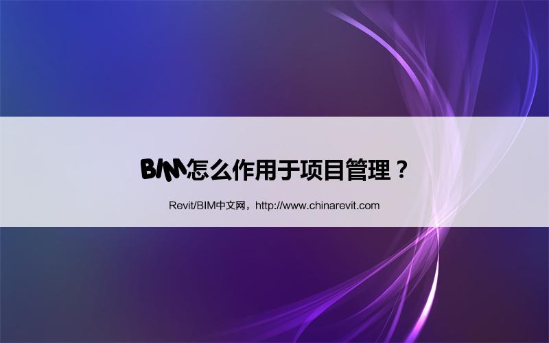 BIM,Revit中文网-BIM怎么作用于项目管理？