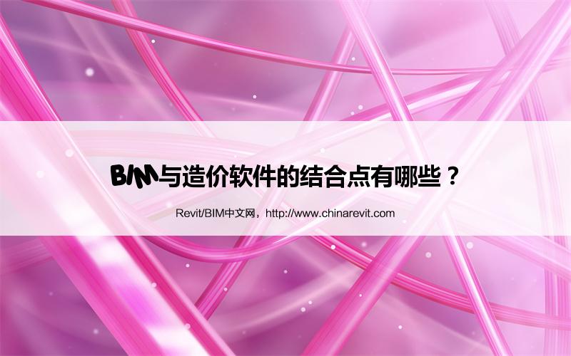 BIM,Revit中文网-BIM与造价软件的结合点有哪些？