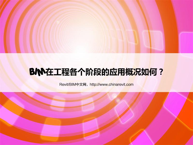 BIM,Revit中文网-BIM在工程各个阶段的应用概况如何？