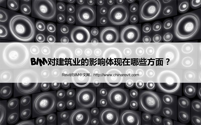 BIM,Revit中文网-BIM对建筑业的影响体现在哪些方面？