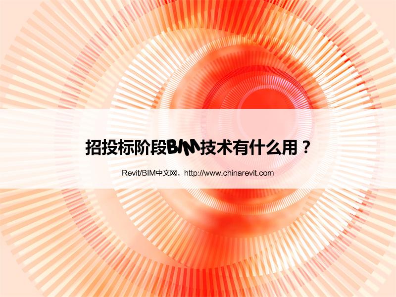 BIM,Revit中文网-招投标阶段BIM技术有什么用？