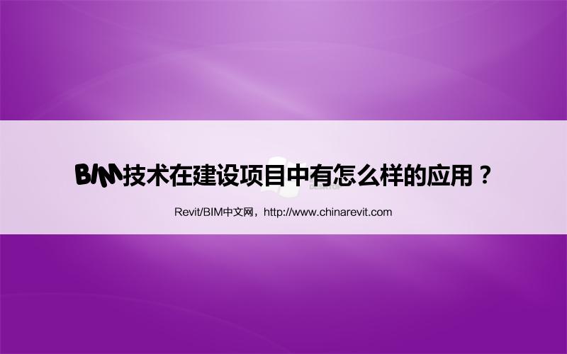 BIM,Revit中文网-BIM技术在建设项目中有怎么样的应用？
