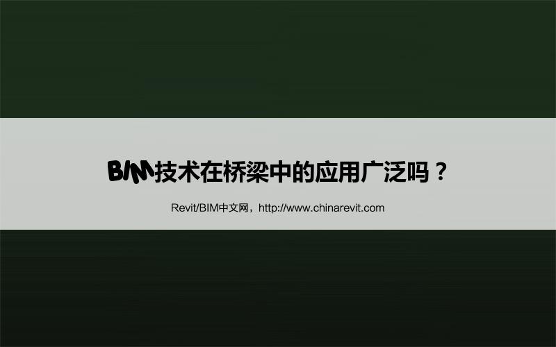 BIM,Revit中文网-BIM技术在桥梁中的应用广泛吗？