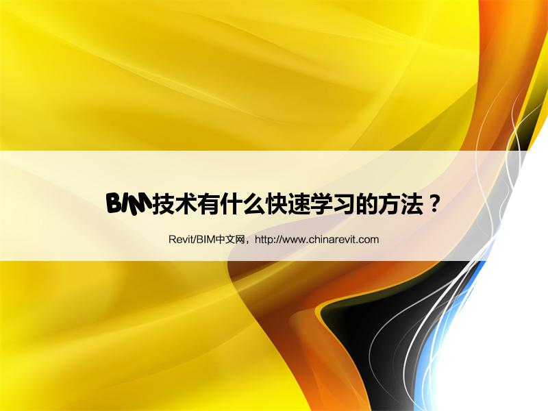 BIM,Revit中文网-BIM技术有什么快速学习的方法？