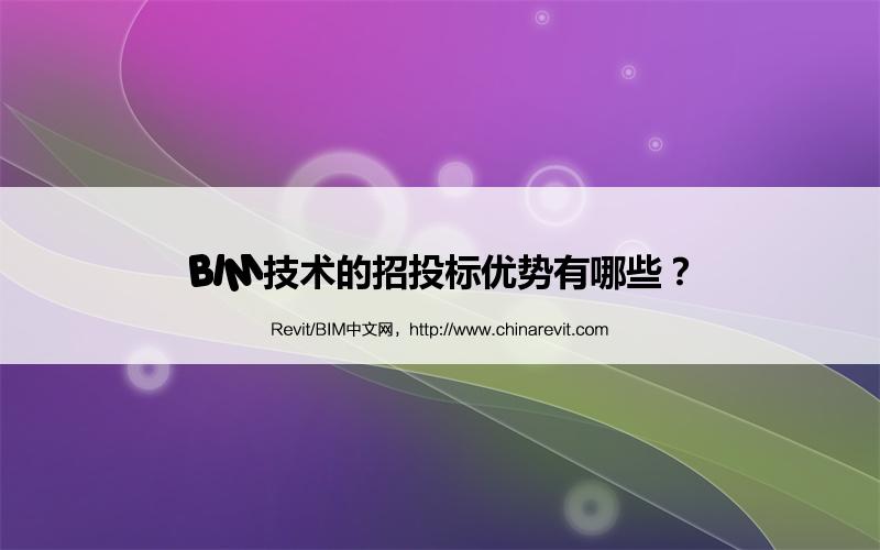 BIM,Revit中文网-BIM技术的招投标优势有哪些？