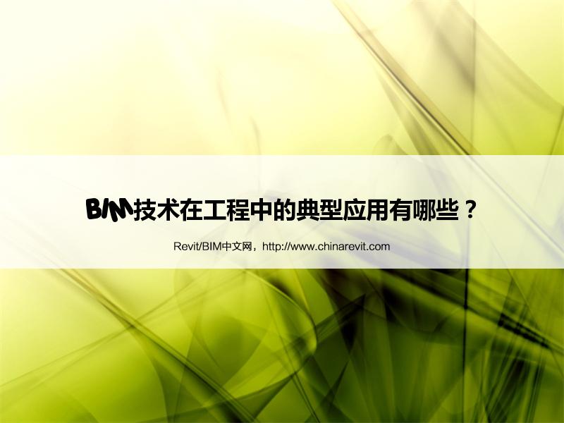 BIM,Revit中文网-BIM技术在工程中的典型应用有哪些？