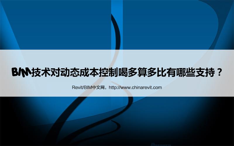 BIM,Revit中文网-BIM技术对动态成本控制喝多算多比有哪些支持？