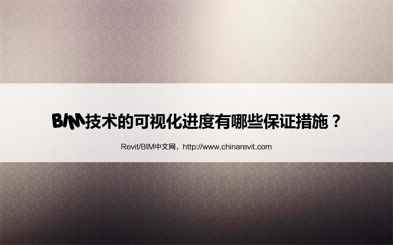 BIM,Revit中文网-BIM技术的可视化进度有哪些保证措施？