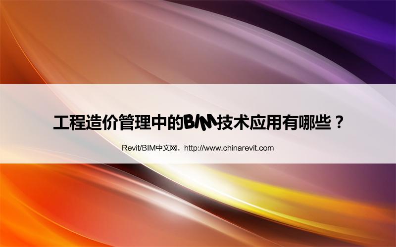 BIM,Revit中文网-工程造价管理中的BIM技术应用有哪些？