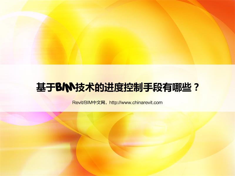BIM,Revit中文网-基于BIM技术的进度控制手段有哪些？