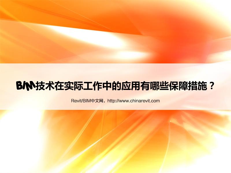 BIM,Revit中文网-BIM技术在实际工作中的应用有哪些保障措施？