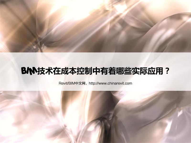 BIM,Revit中文网-BIM技术在成本控制中有着哪些实际应用？