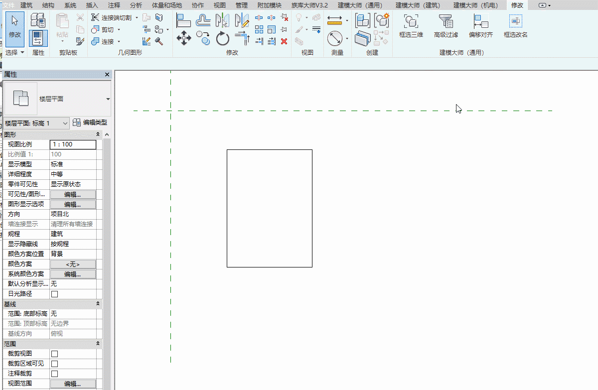 33333.gif 腿腿教学网-Revit教程 | Revit(操作篇)载入系统族至项目中为什么对齐不了族四周?