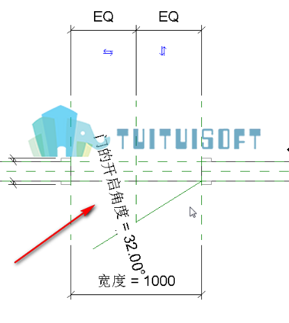 3.png 腿腿教学网-Revit教程 | Revit中如何运用参数控制门族的开启角度