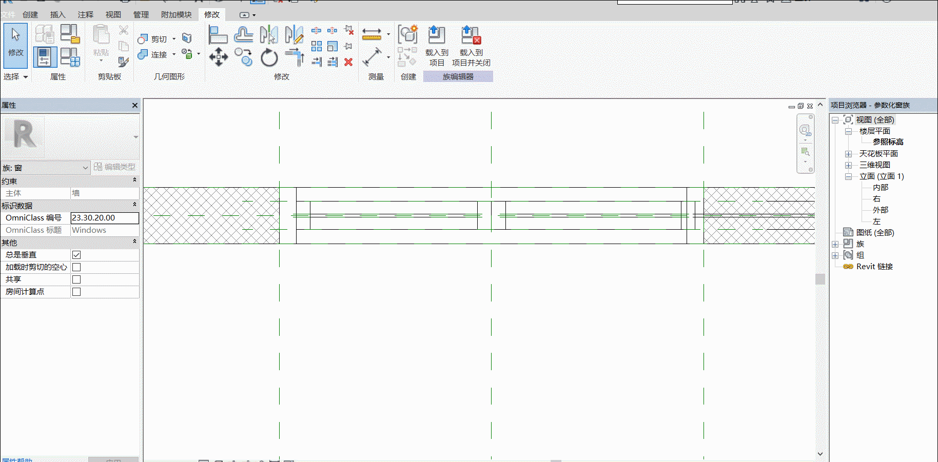 GIF.gif 腿腿教学网-BIM教程 | Revit 窗族的平面出图设置