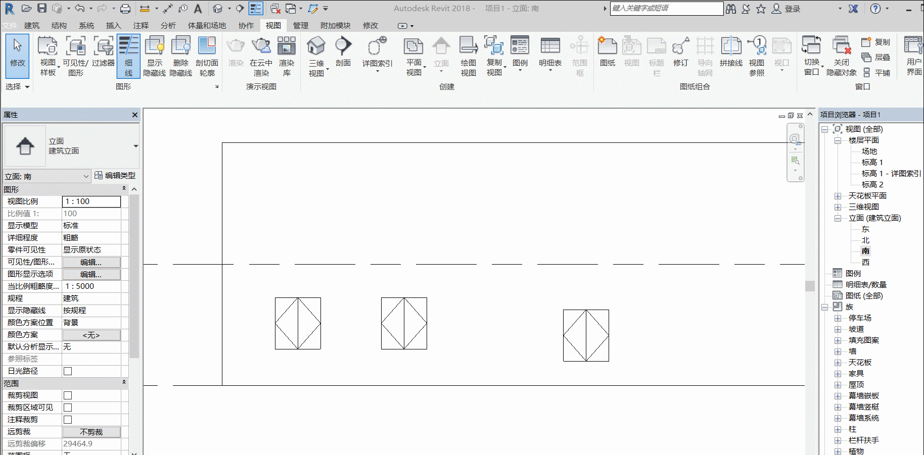腿腿教学网-BIM教程 | Revit 窗族的立面出图设置