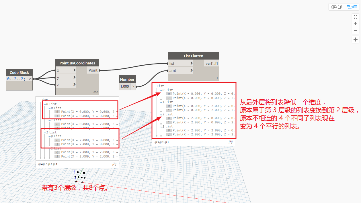 腿腿教学网-Dynamo教程 | Dynamo基础入门篇之列表的创建与编辑(二)