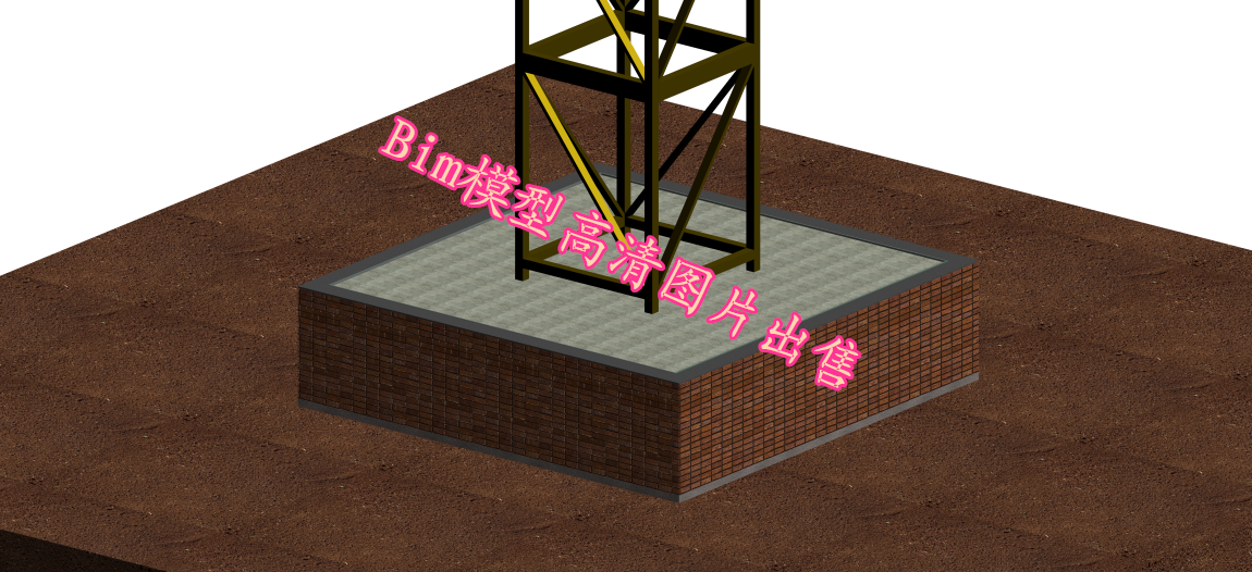 塔吊定位及基础三维模型高清图片包.png