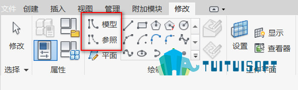 腿腿教学网-Revit教程| Revit体量环境中模型线与参照线的区别