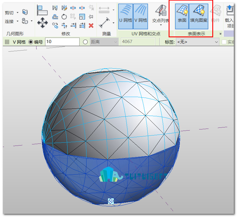 4.jpg 腿腿教学网-Revit体量中表面填充图案的使用方法