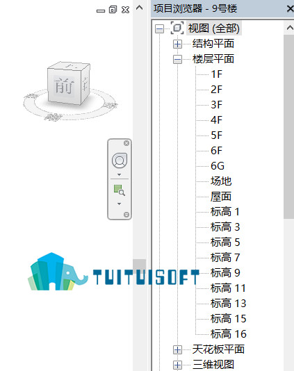 2018-11-13_222230.jpg 腿腿教学网-Revit中浏览器组织的设置方式